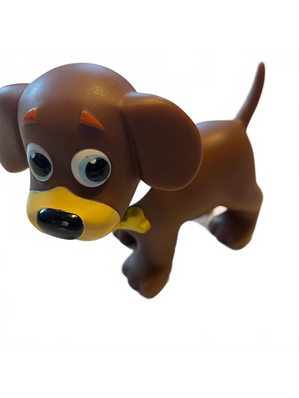 Charming Brown Dog Toy with Blue Collar